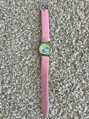 Y2K Eeyore Disney Cuties Winnie The Pooh Pink Sparkle Leather Watch Vintage